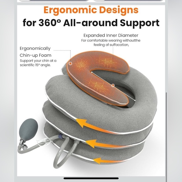 NWT Neck stretcher with neck brace color gray - Picture 6 of 11